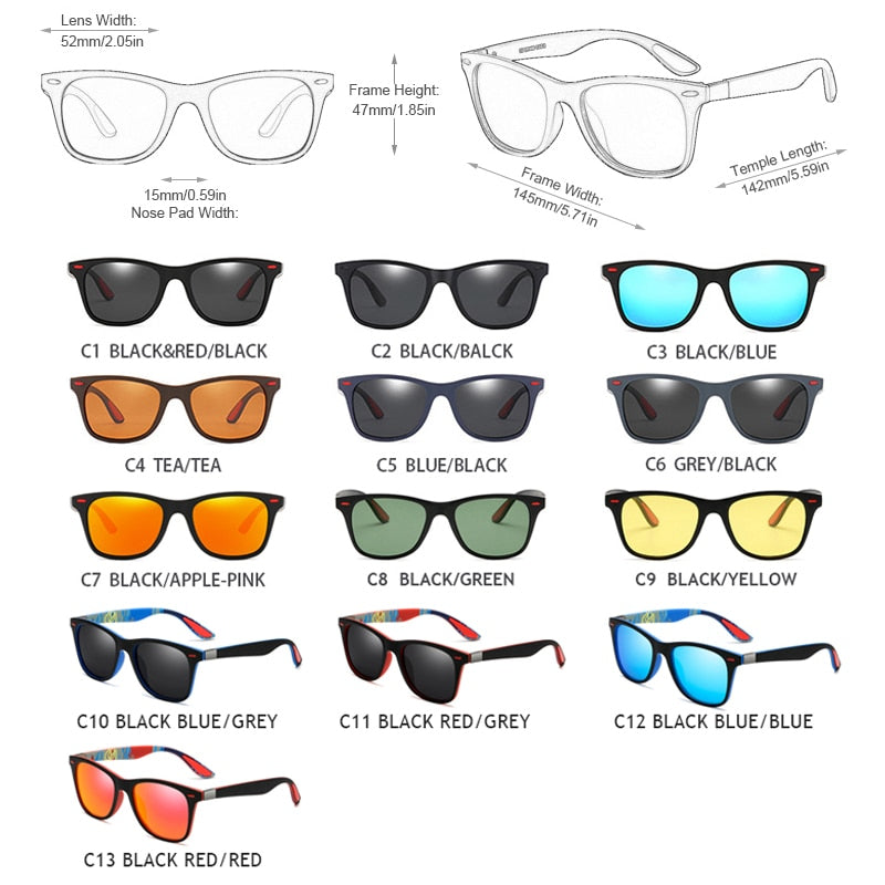 FUQIAN Polarized Sunglasses for Men & Women UV400