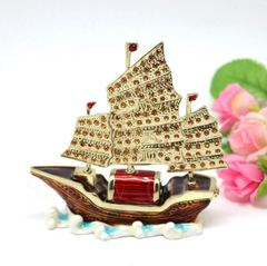 Chinese Wealth Ship Laden With Treasure for Feng Shui