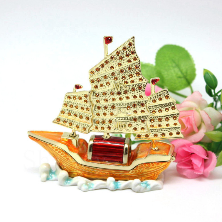 Chinese Wealth Ship Laden With Treasure for Feng Shui