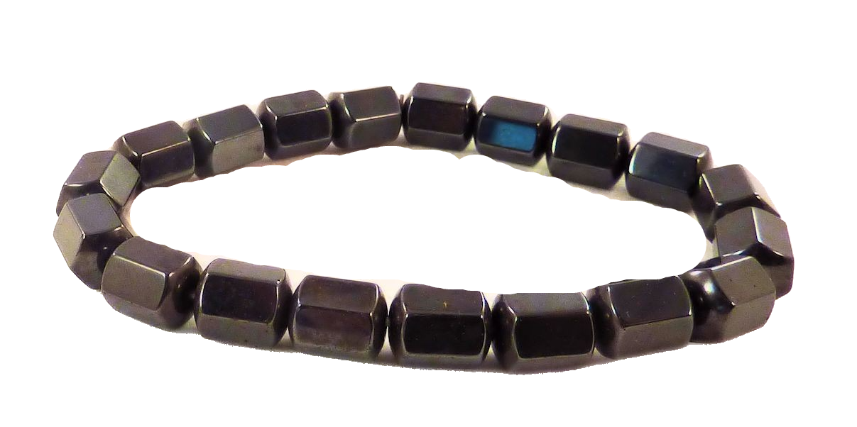 Large Hexagonal Links Magnetic Hematite Bracelet