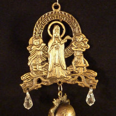 Quan Yin Brass Metal Protective Bell with Buddha Weight