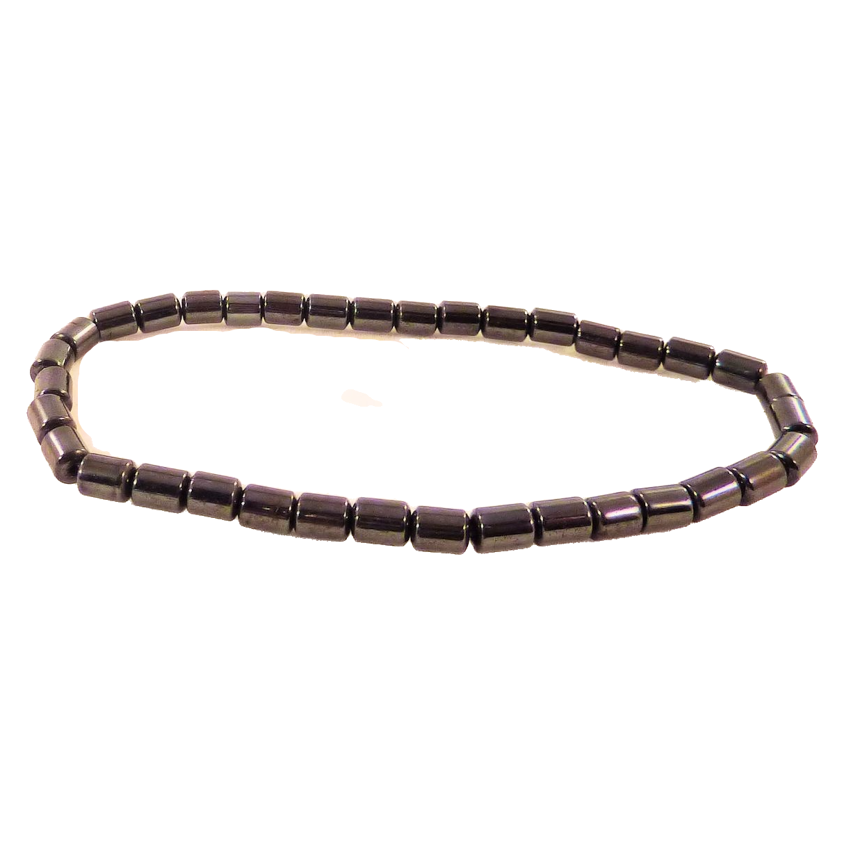 Medium Cylindrical Links Magnetic Hematite Bracelet