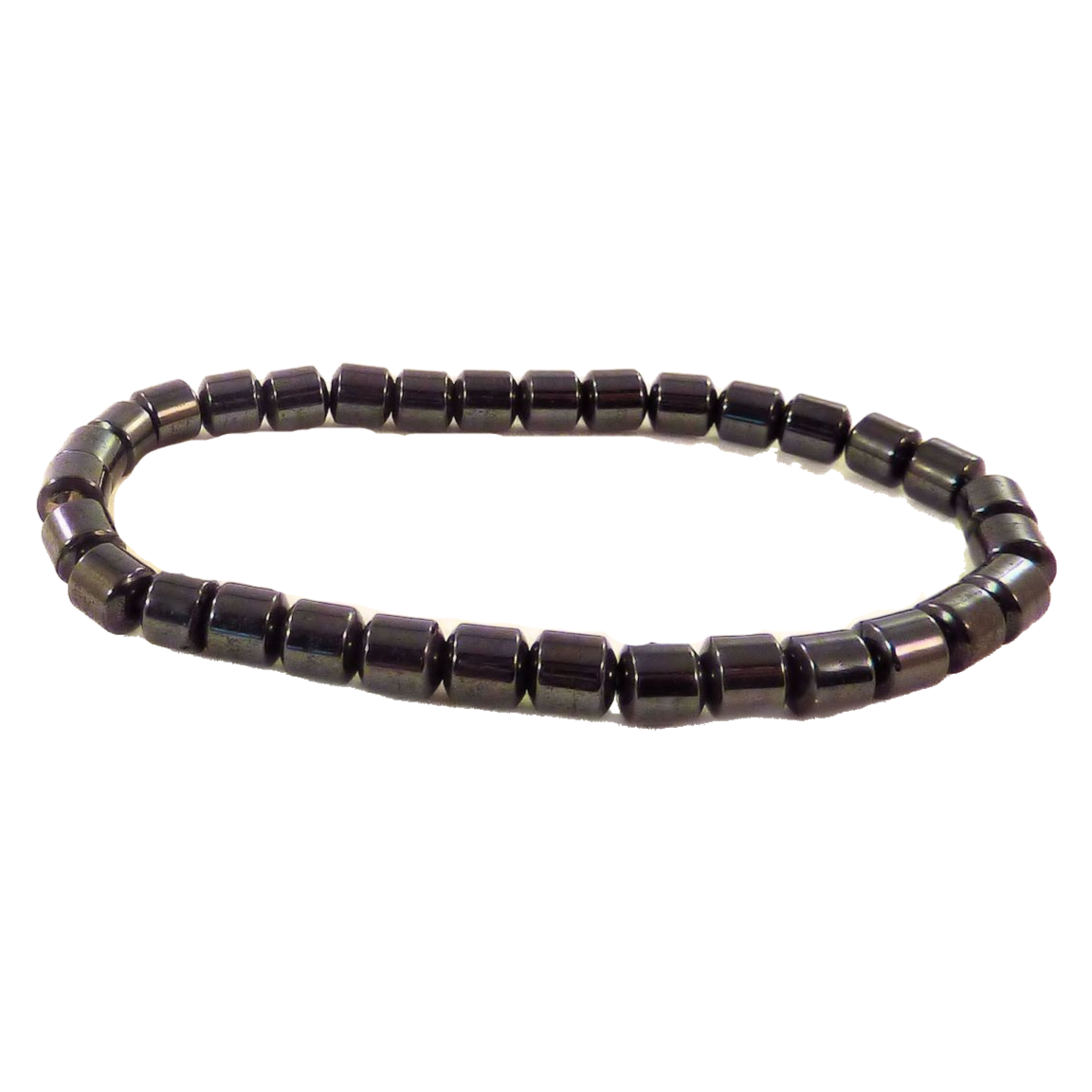 Large Cylindrical Links Magnetic Hematite Bracelet