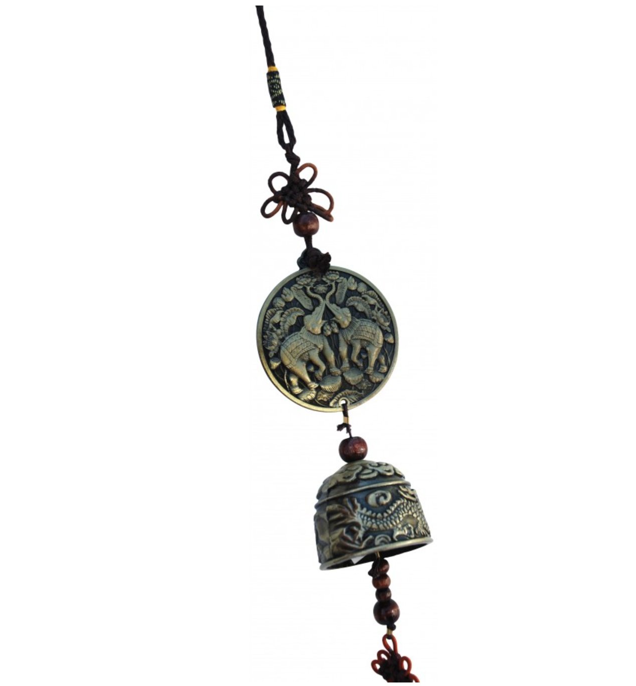 Elephant Bell on Brown Cord