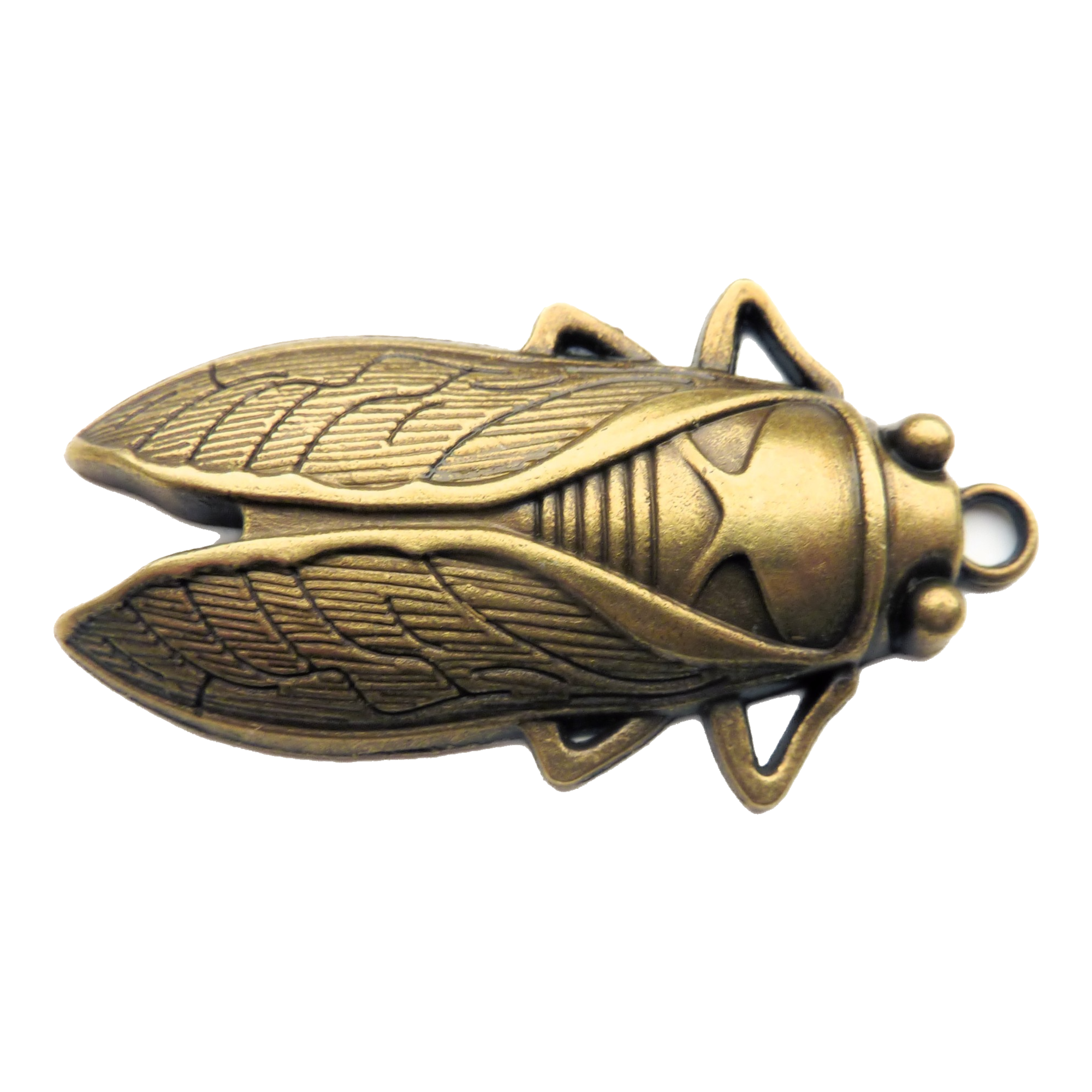 Brass Colored Cicada for Protection