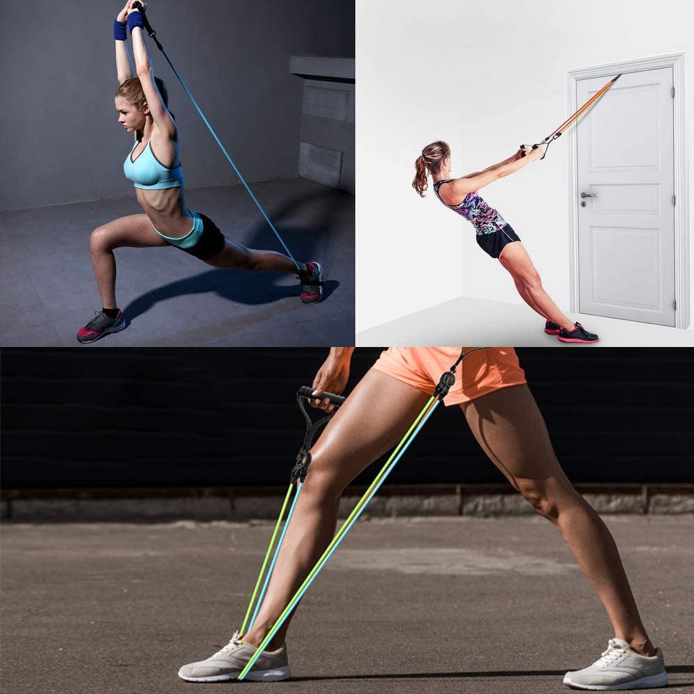 Resistance Exercise Pull Rope with Handles for Strength Training