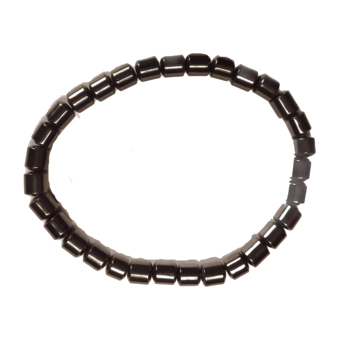 Large Cylindrical Links Magnetic Hematite Bracelet