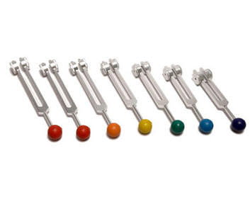 7 Chakra Tuning Fork Set - Weighted