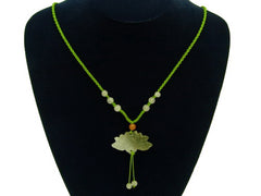 Jade Lotus Flower Necklace