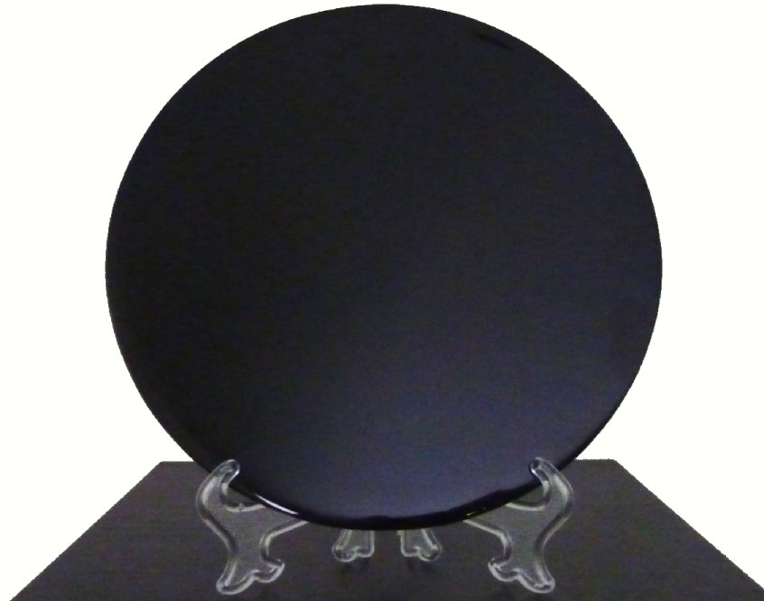 5" Black Obsidian Round Scrying Mirror. Includes Stand and Downloadable eBook.