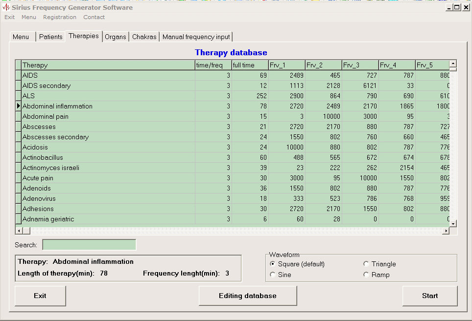 Sirius - Frequency Generator Software