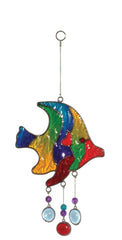 Angel Fish Hanging Wood Resin Decoration