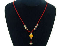 Yellow Jasper Lantern Necklace